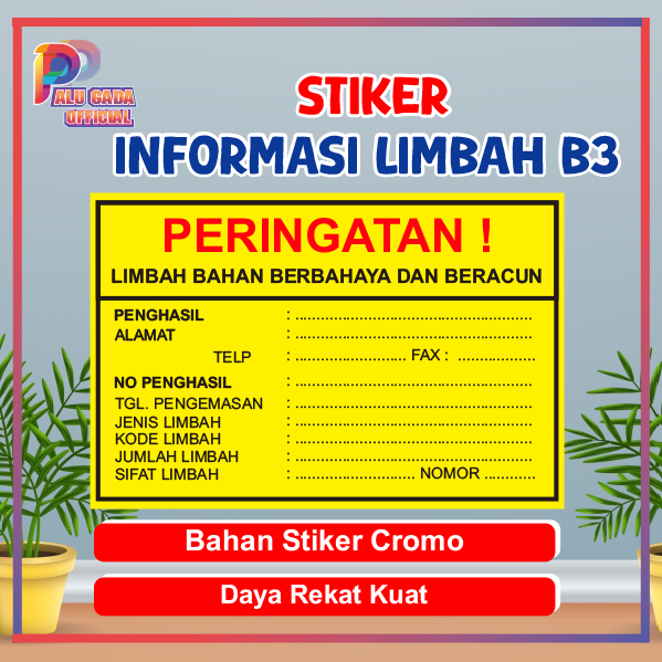 

stiker LABEL INFORMASI LIMBAH B3 - BAHAN BERBAHAYA DAN BERACUN (bisa ditulisi dengan pulpen)