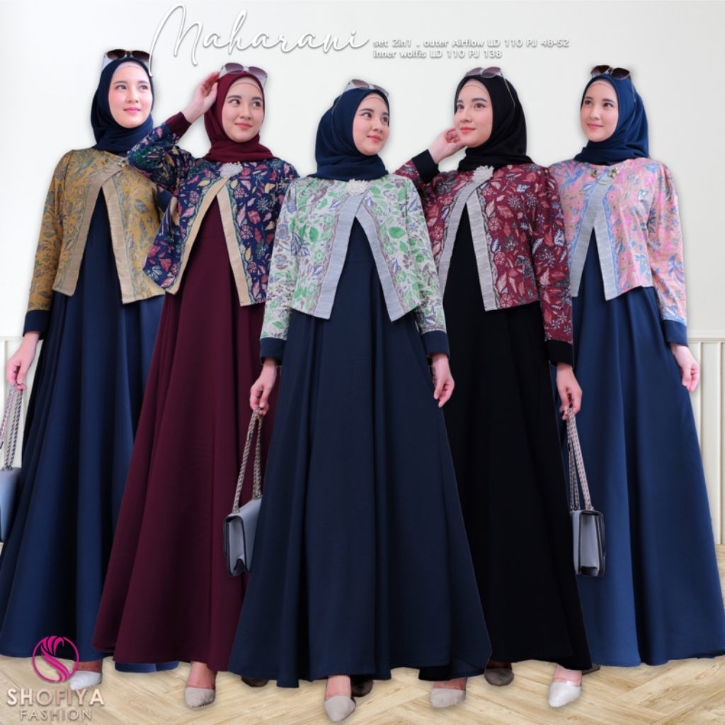 MAHARANI SET DRESS OUTER BATIK ORI SHOFIYA