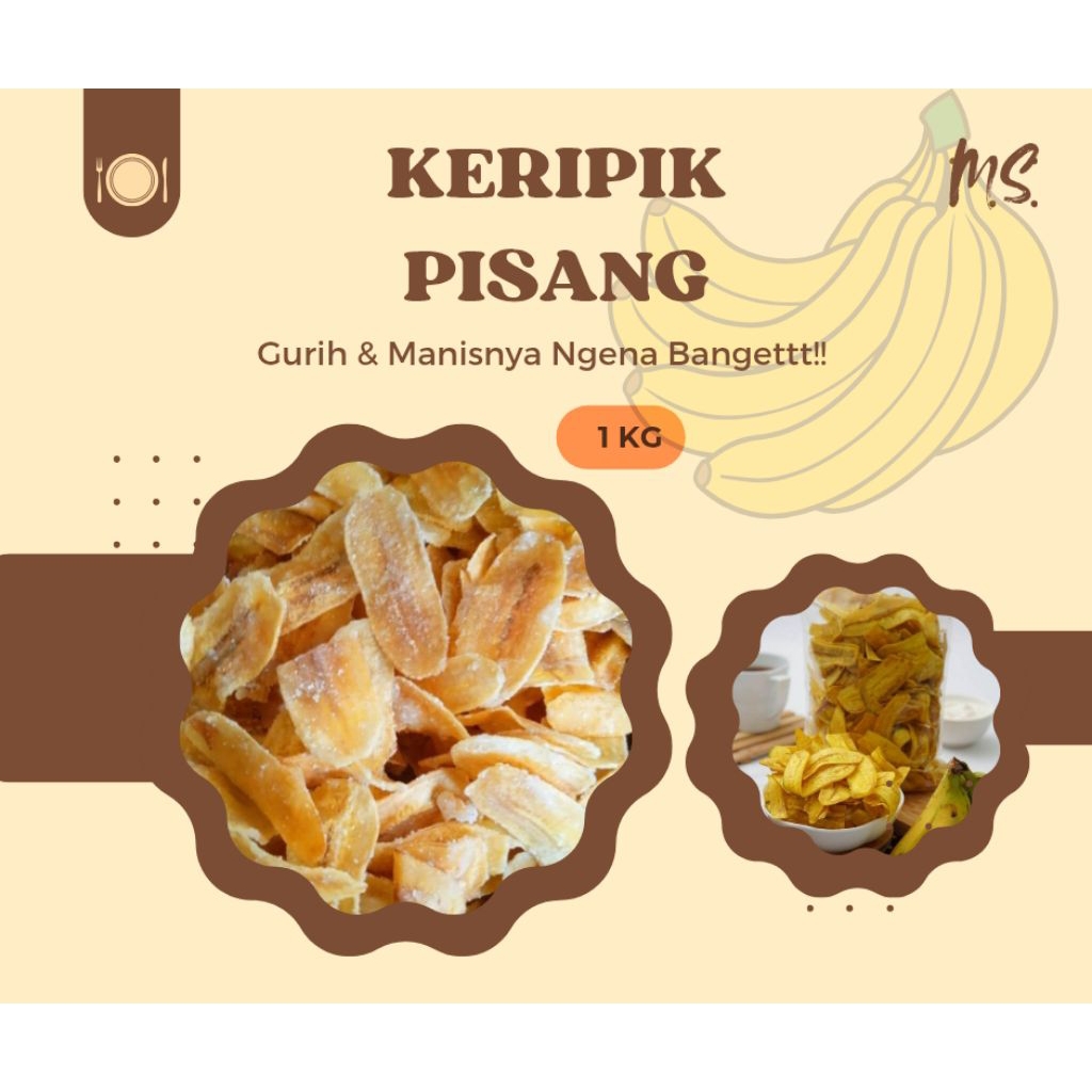 

Keripik Pisang Manis/Gurih/Manis Gula