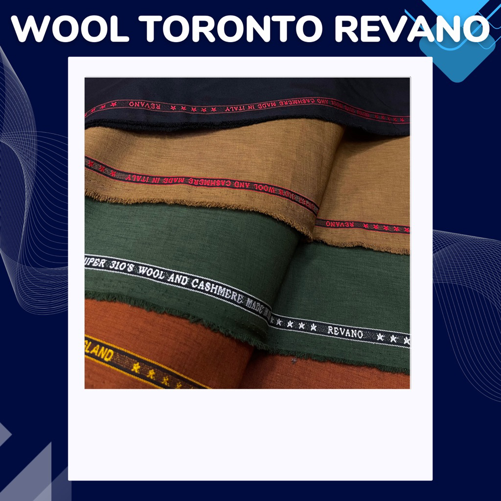 KAIN SERAGAM KANTOR KERJA TORONTO REVANO WOOL ENGLAND BAHAN BERSERAT ADEM METERAN