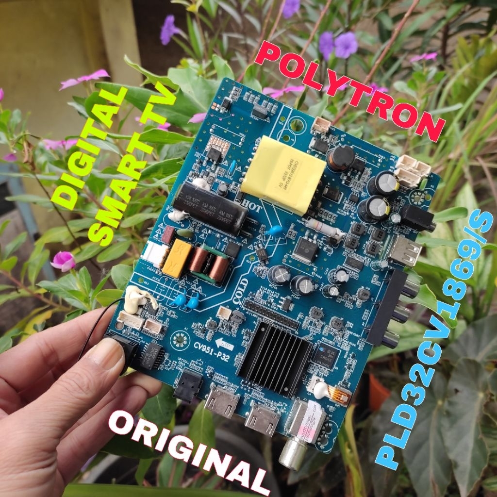 MB MAINBOARD/MESIN TV POLYTRON PLD32CV1869/S ORIGINAL.