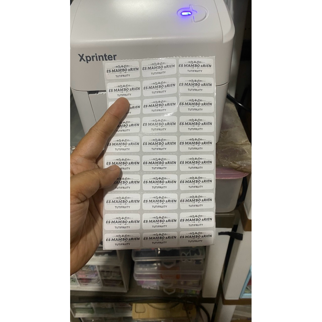 

STIKER ES MAMBO 33x15 mm ( Custom nama)