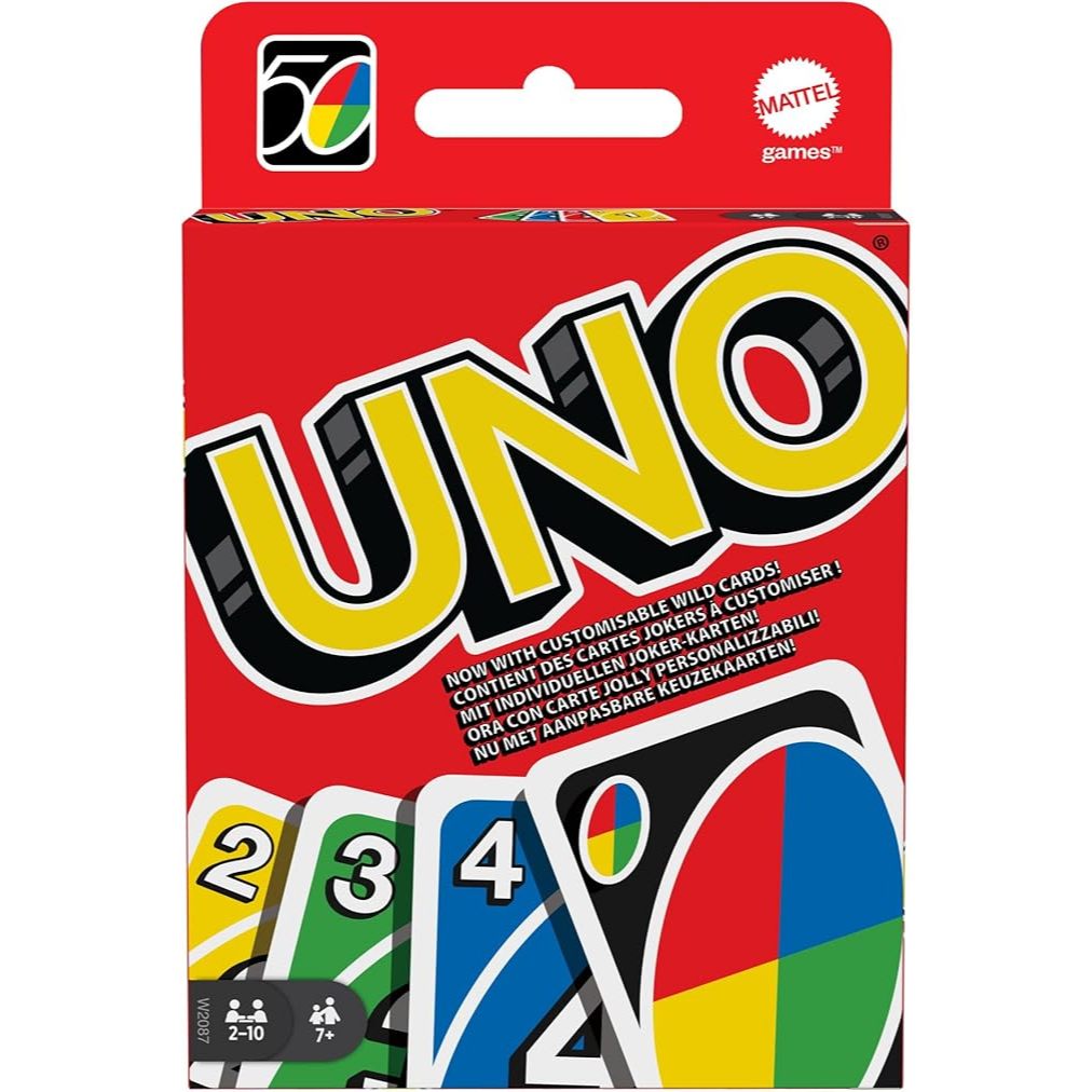 UNO - Classic Colour & Number Matching Card Game - 112 Cards - Customizable & Erasable Wild - Specia