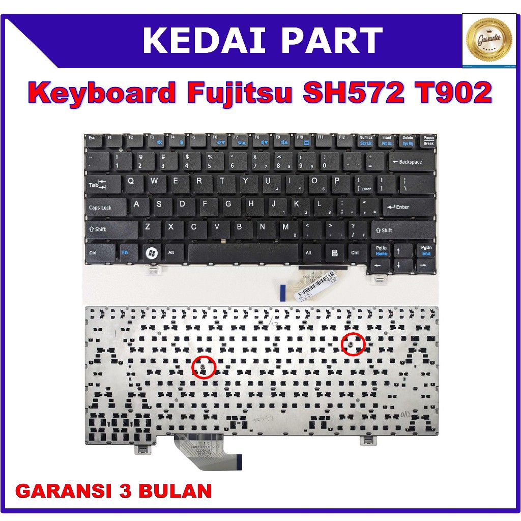 Keyboard Fujitsu Lifebook T902 SH572 SH771 SH772 T732 T734 MP-11C33US-D853W