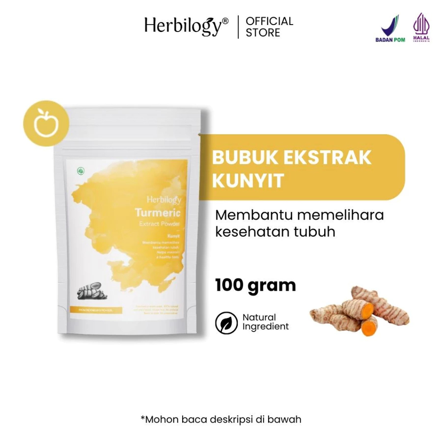 

Herbilogy Tumeric (Kunyit) Extract Powder 100g Menjaga Kesehatan Liver,Lambung dan Meredakan GERD