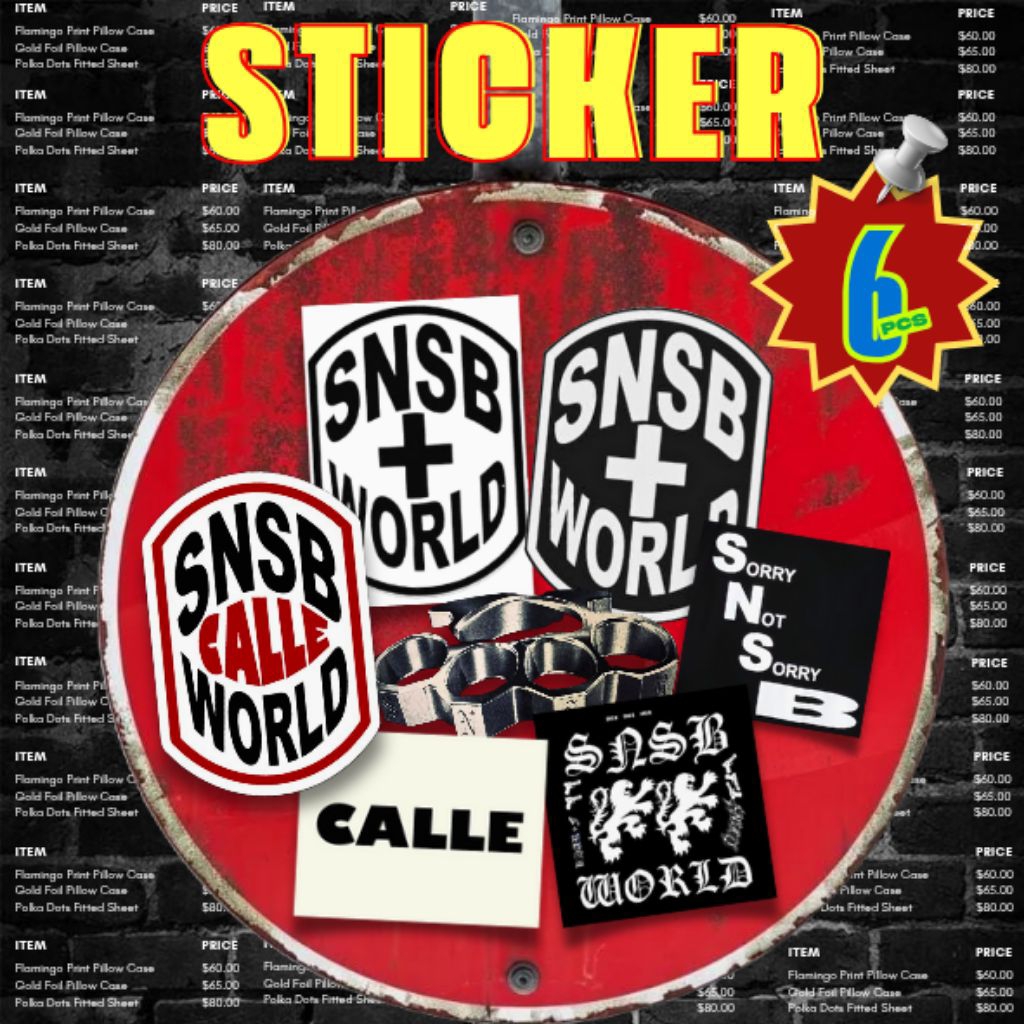 

Sticker SNSB CALLE Glossy Anti Air Kertas Vnyl Murah 6 PCS