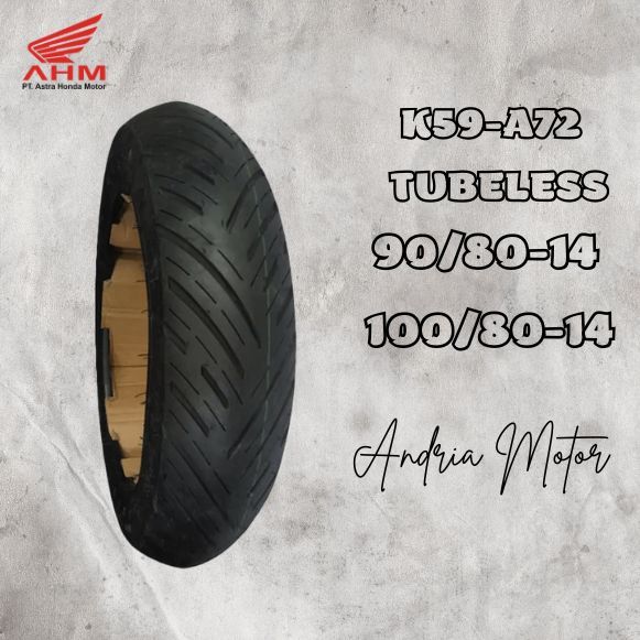 Ban Luar Honda K59-A72 (Tubeless) | 90/80-14 | 100/80-14 | 100% Original