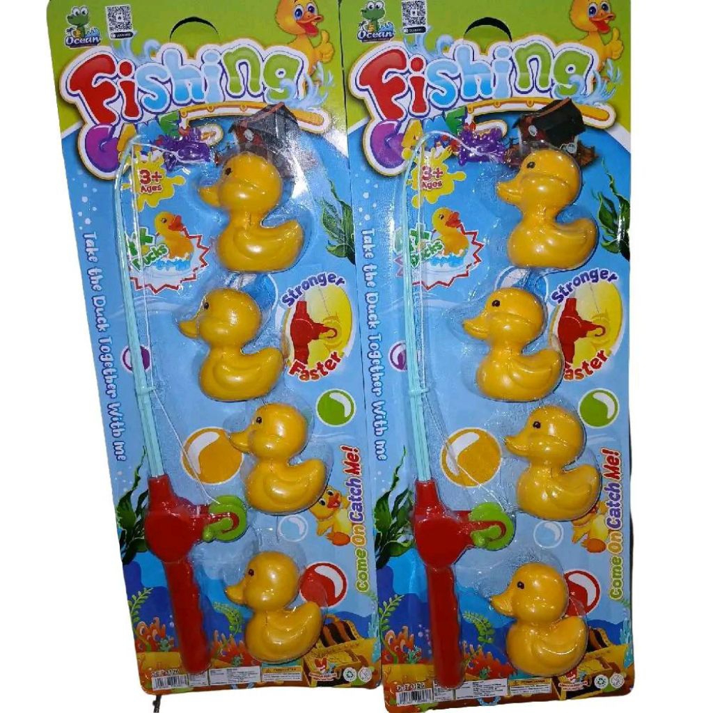 mainan anak pancing-pancingan bebek-bebekan isi 4