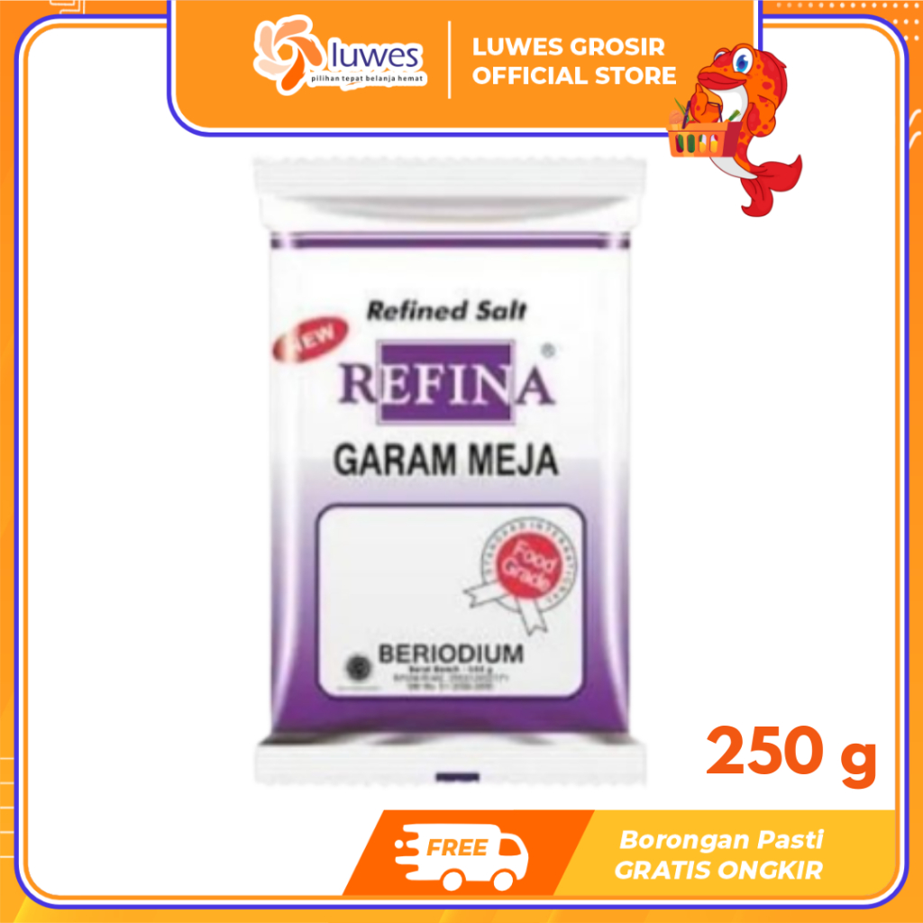 

Refina Garam Meja 250 g Bersih Dan Minim Kotoran