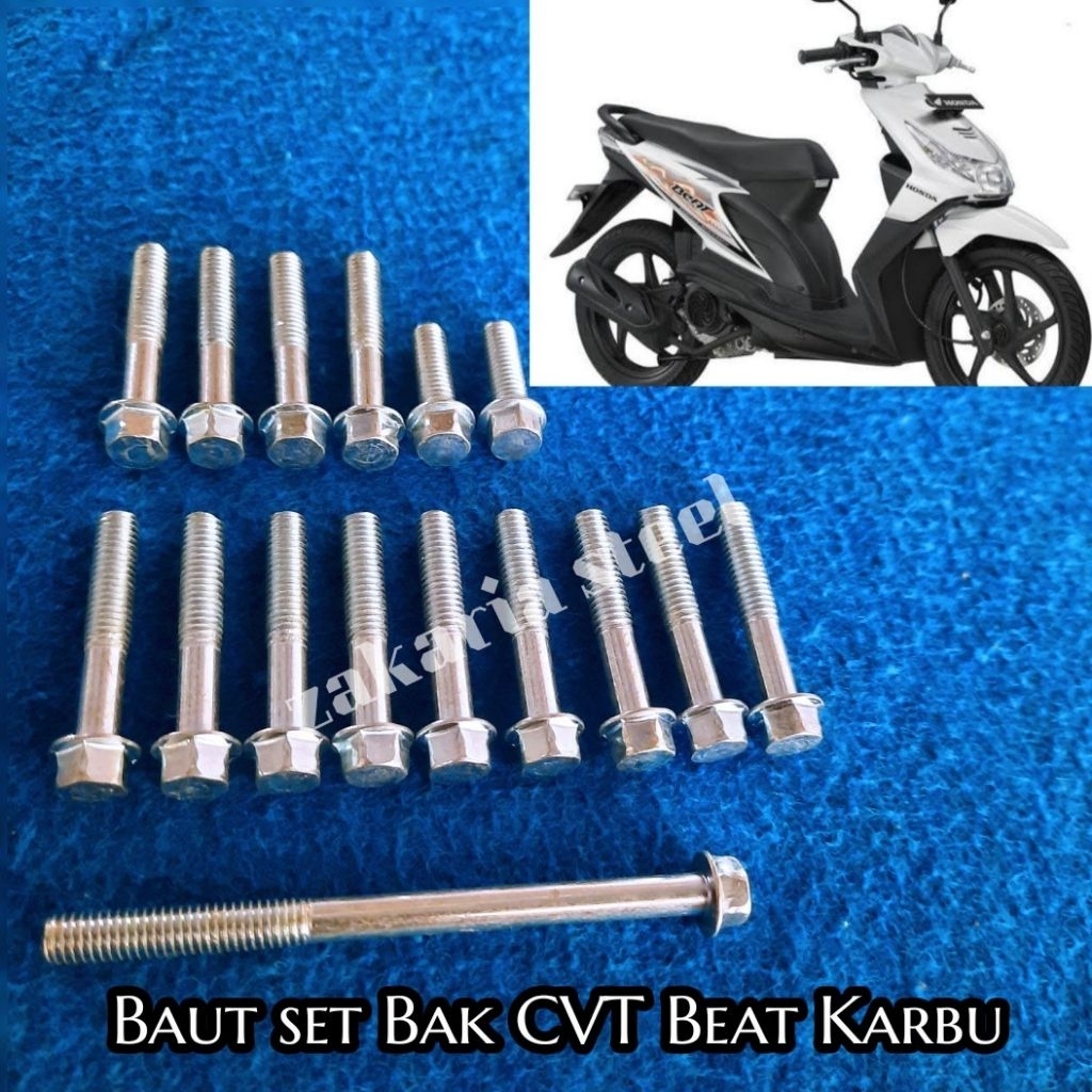 BAUT SET BAK COVER CVT BEAT KARBU KUNCI T8 ORIGINAL