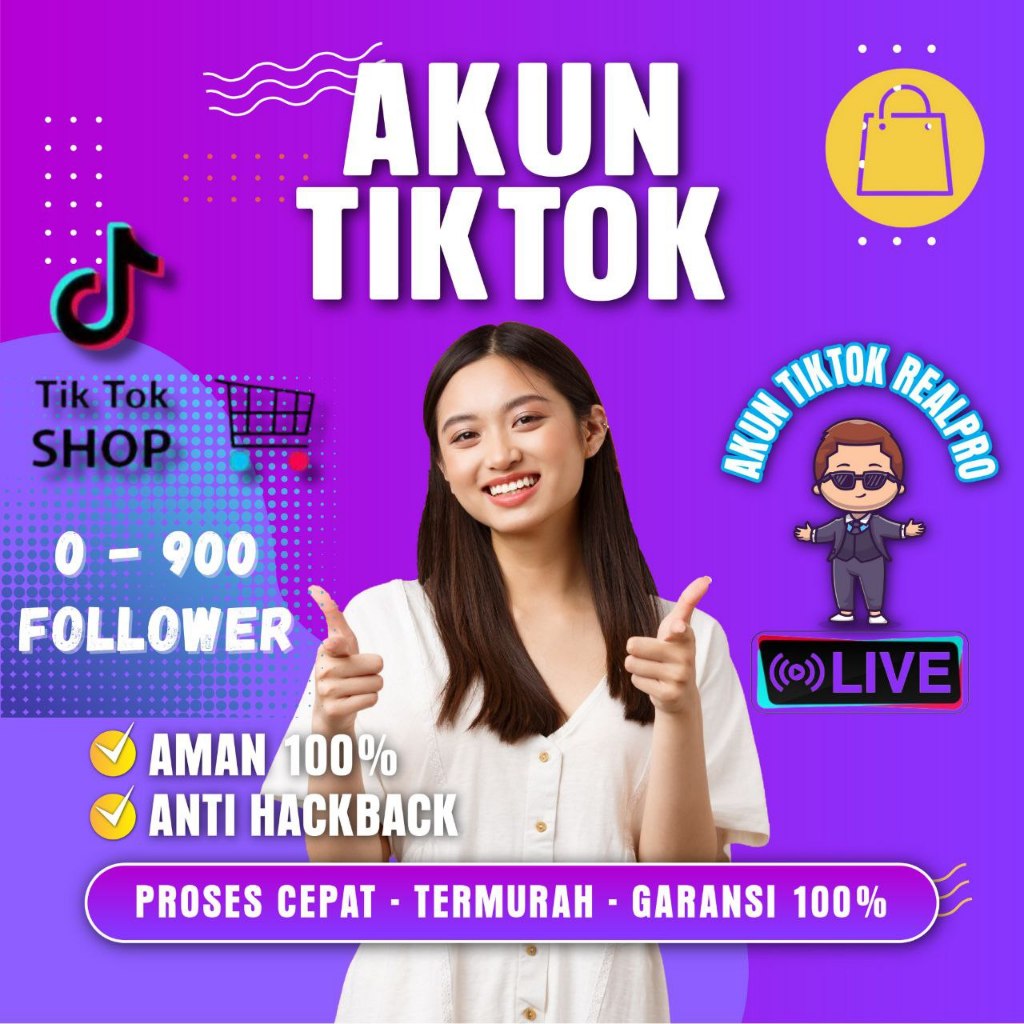 Jual akun tiktok tt fresh follower kecil akun receh 0 - 900 follower