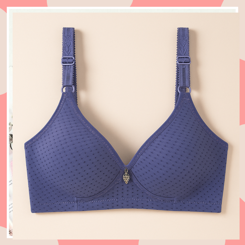 BBI BH pakaian dalem motif bintik airfree bra wanita jumbo push up remaja big size sexy tanpa kawat 