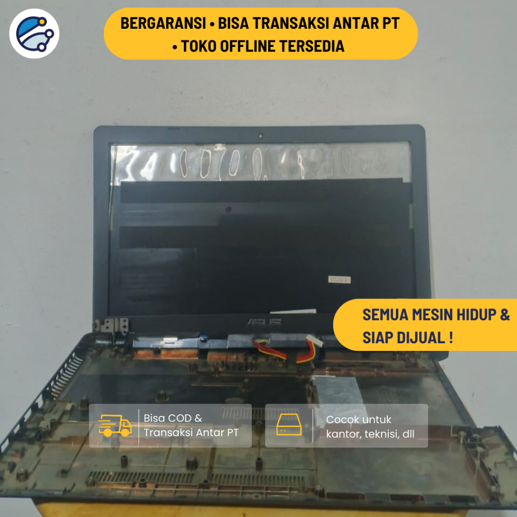 Casing Atas Laptop Dengan Engsel / Top Cover Laptop / Frame LCD Laptop / Casing Depan Layar Laptop /