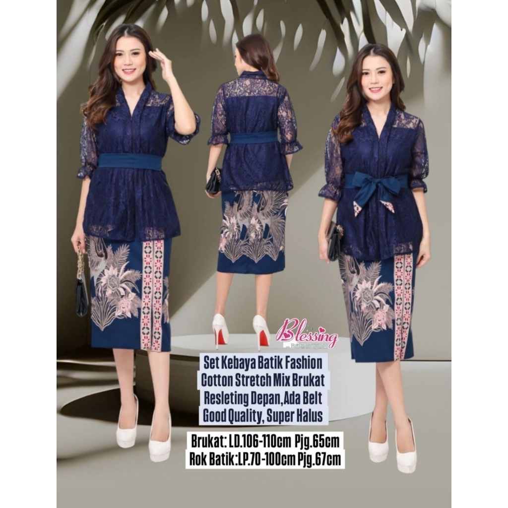 One set kebaya modern brukat terbar