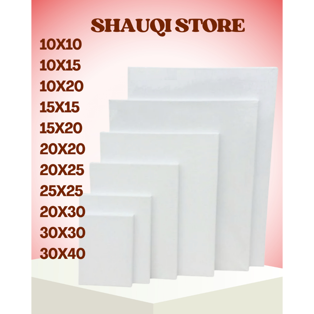 

KANVAS LUKIS UKURAN 10X10, 10X15, 10X20, 15X15, 15X20, 20X20, 20X25, 25X25, 20X30, 30X30, 30X40 CM