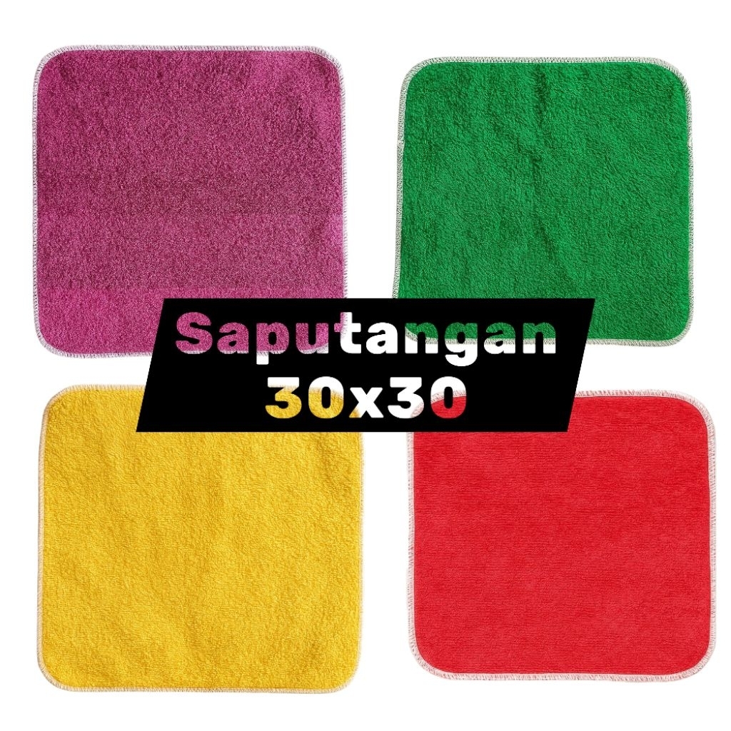 3 Pcs Saputangan size 30x30 Saputangan Handuk Tebal Anti Iritasi Saputangan-Kacu-selampai Saputangan