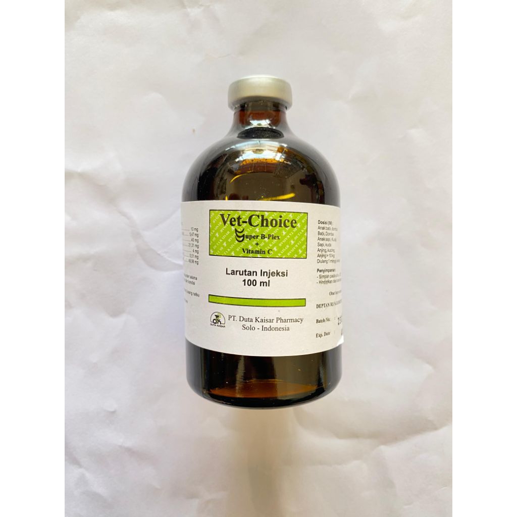 vet-choice 100ml, larutan injeksi super b plex + vitamin c