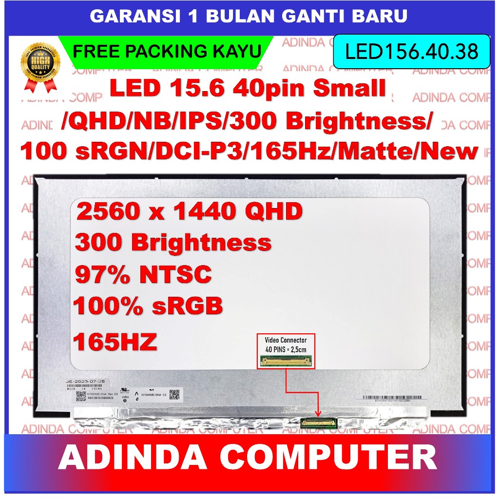 LCD LED ASUS ROG ZEPHYRUS G15 GA503 GA503Q GA503QC GA503QE GA503QM GA503QR QHD 165Hz