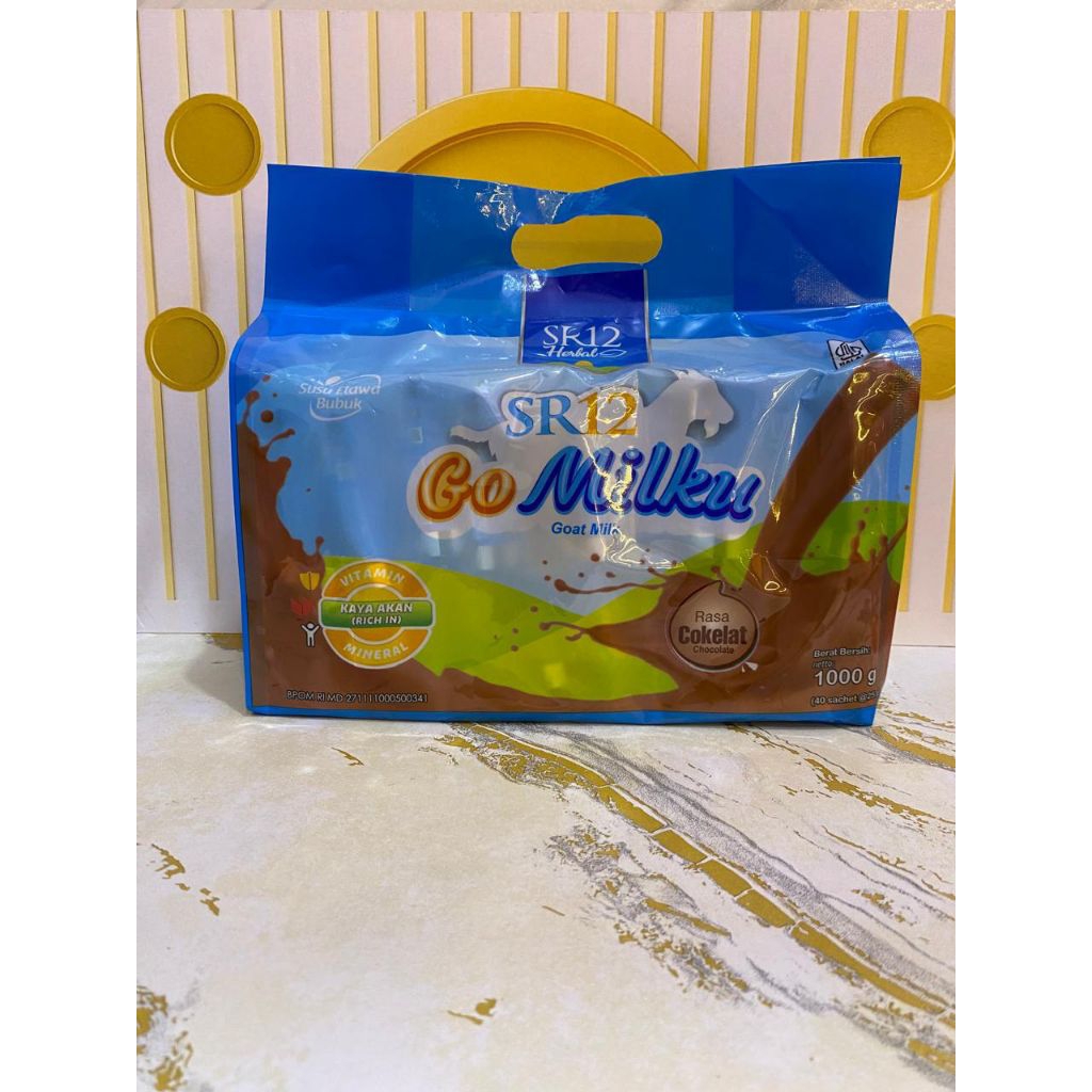 

GO MILKU SR12 susu lambing etawa original bpom rasa coklat isi 40pouch