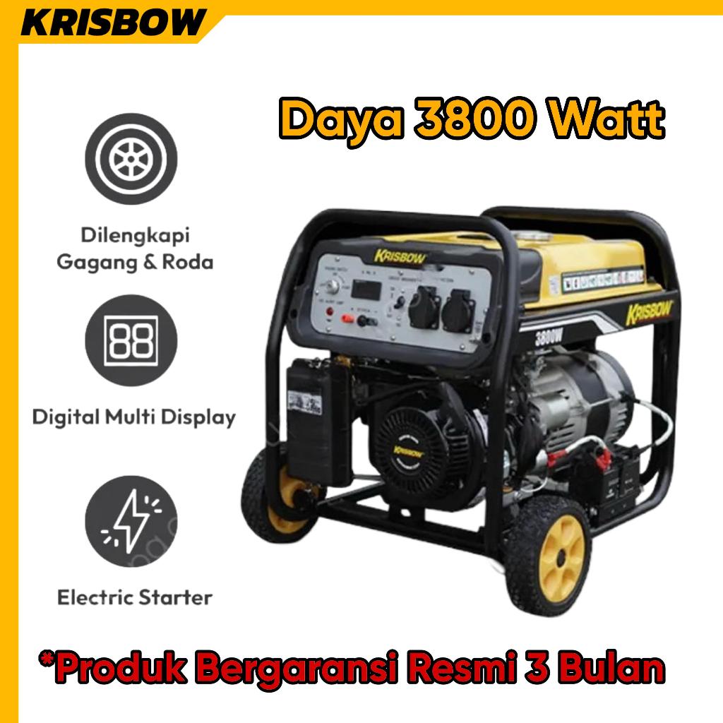 Krisbow Genset Bensin 3800 W Krp38 GENERATOR 3800W 1PH OPEN KRP38 Bergaransi Resmi Azko Dan Krisbow 
