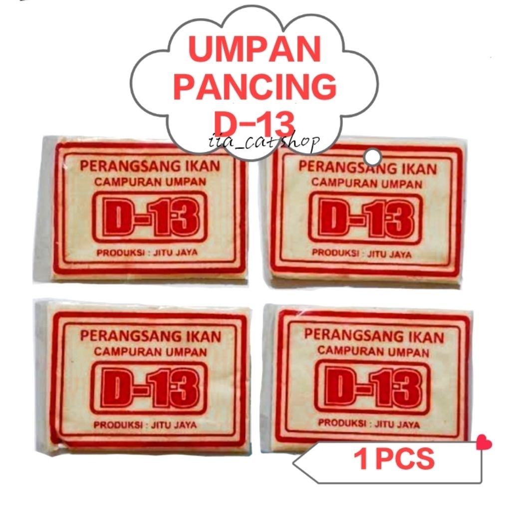 Umpan Pancing D13 Merah Jitu Jaya Campuran Umpan Pengumpul dan Perangsang Umpan Amis Ikan Mas Nila B
