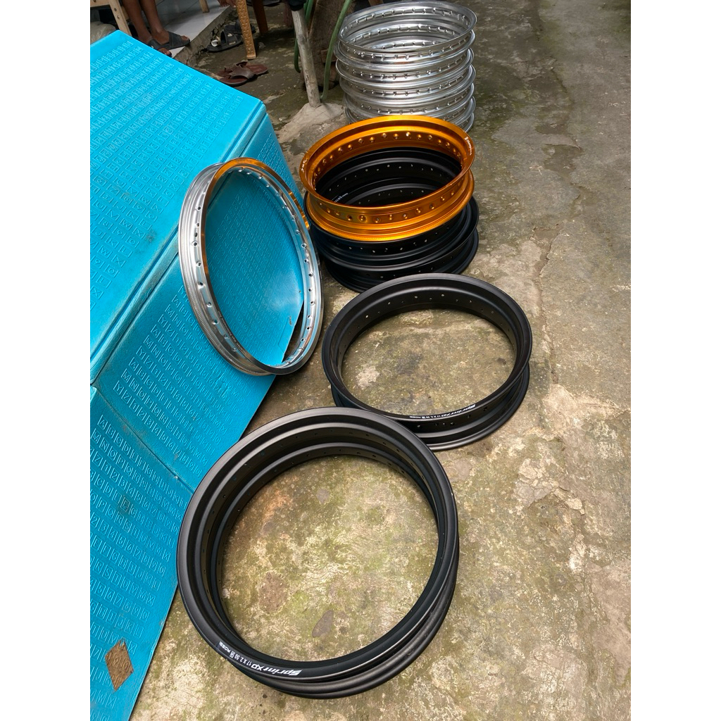 Velg VRossi Sprint XD Hole 36 ukuran 250 / 300 / 350  x 17 SUPERMOTO BLACK DOFF /ROSSI XD ORIGINAL /