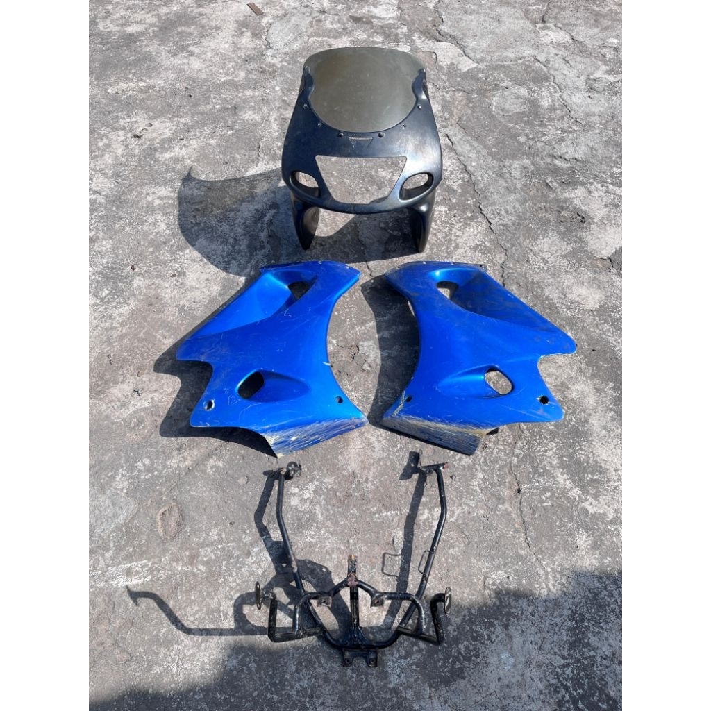 Cover Body Fairing Atas Bawah Kawasaki Ninja RR OLD CBU Asli Gading Original