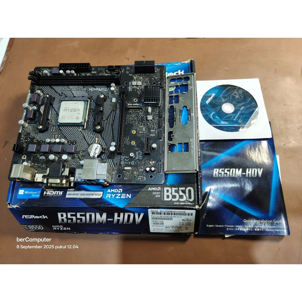 Paketan Ryzen 7 5700g+ Mobo a320m/b450m + ram 16gb/32gb+ ssd