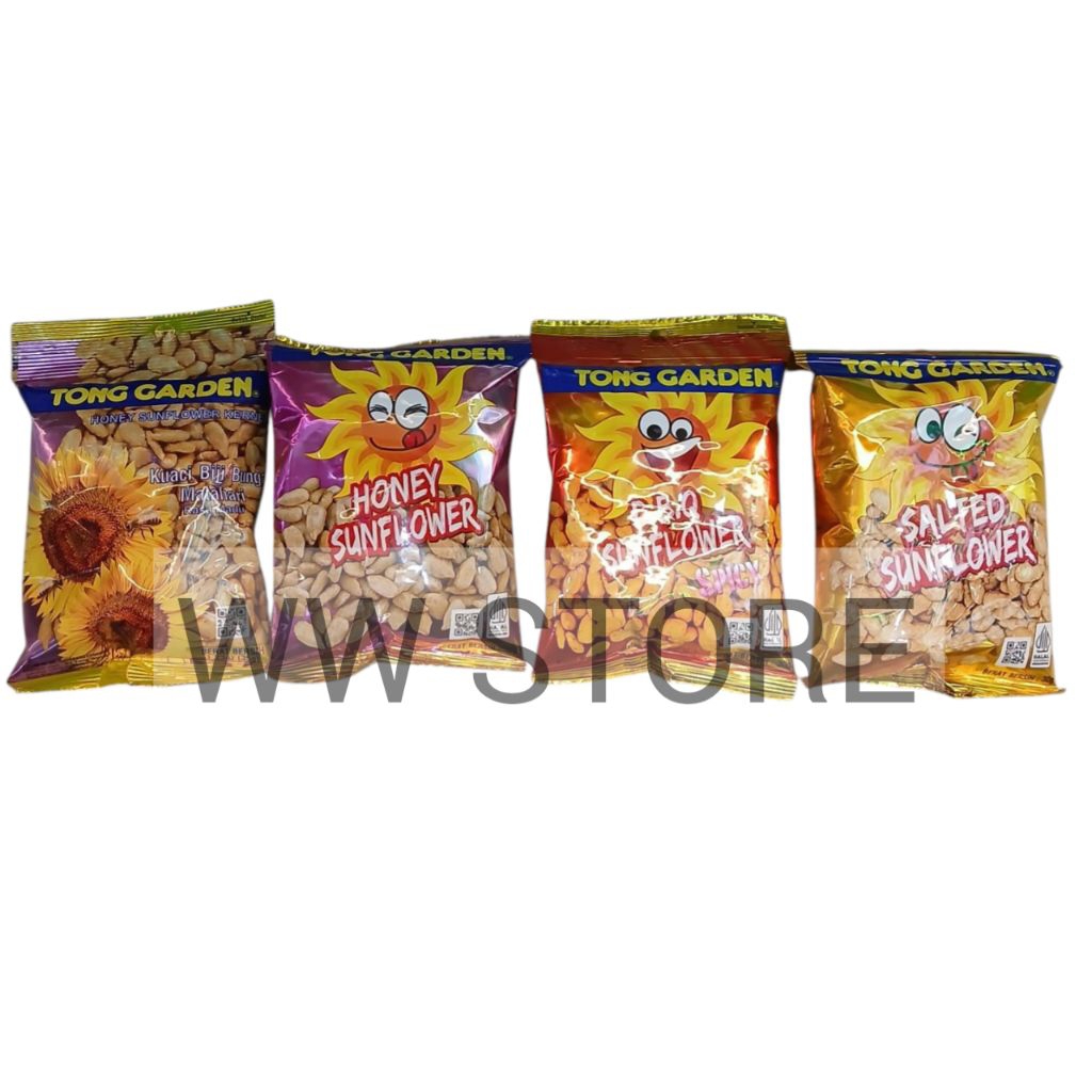 

Cemilan snek kuaci kwaci biji bunga matahari rasa madu barbekiu barbekue pedas asin TONG GARDEN Salted Spicy BBQ Honey Sunflower 30g Kernel Kernels 35g