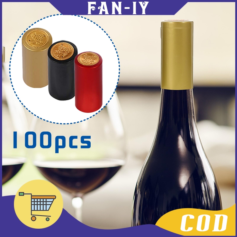 100Pcs Segel Botol Segel Pvc Shrink Tutup Botol Wine Plastik Shrink