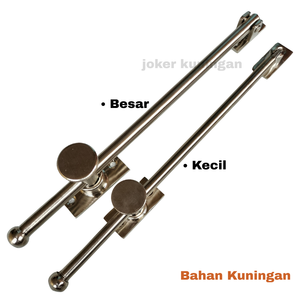 Lamskar Ramskar Kuningan Pipa Bulat Tebal Hak angin Penahan Jendela