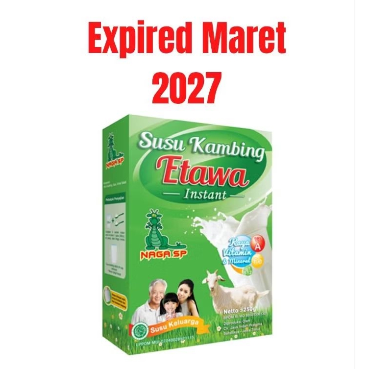 

Susu Kambing Etawa Bubuk Murni Naga SP Terapi Pengobatan Maag Asma TBC dan Paru-paru
