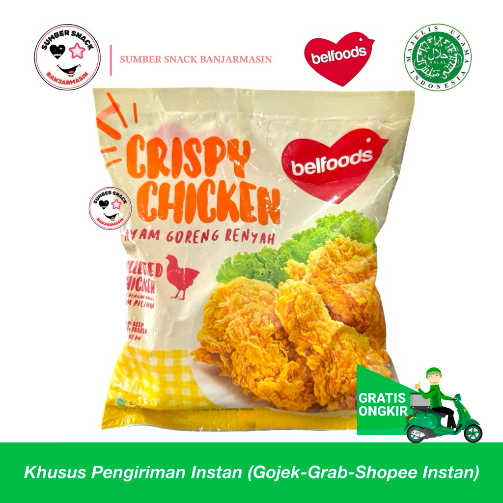 

Belfoods Crispy Chicken Ayam Goreng Renyah (500g) (Frozen Food - Khusus Instan)