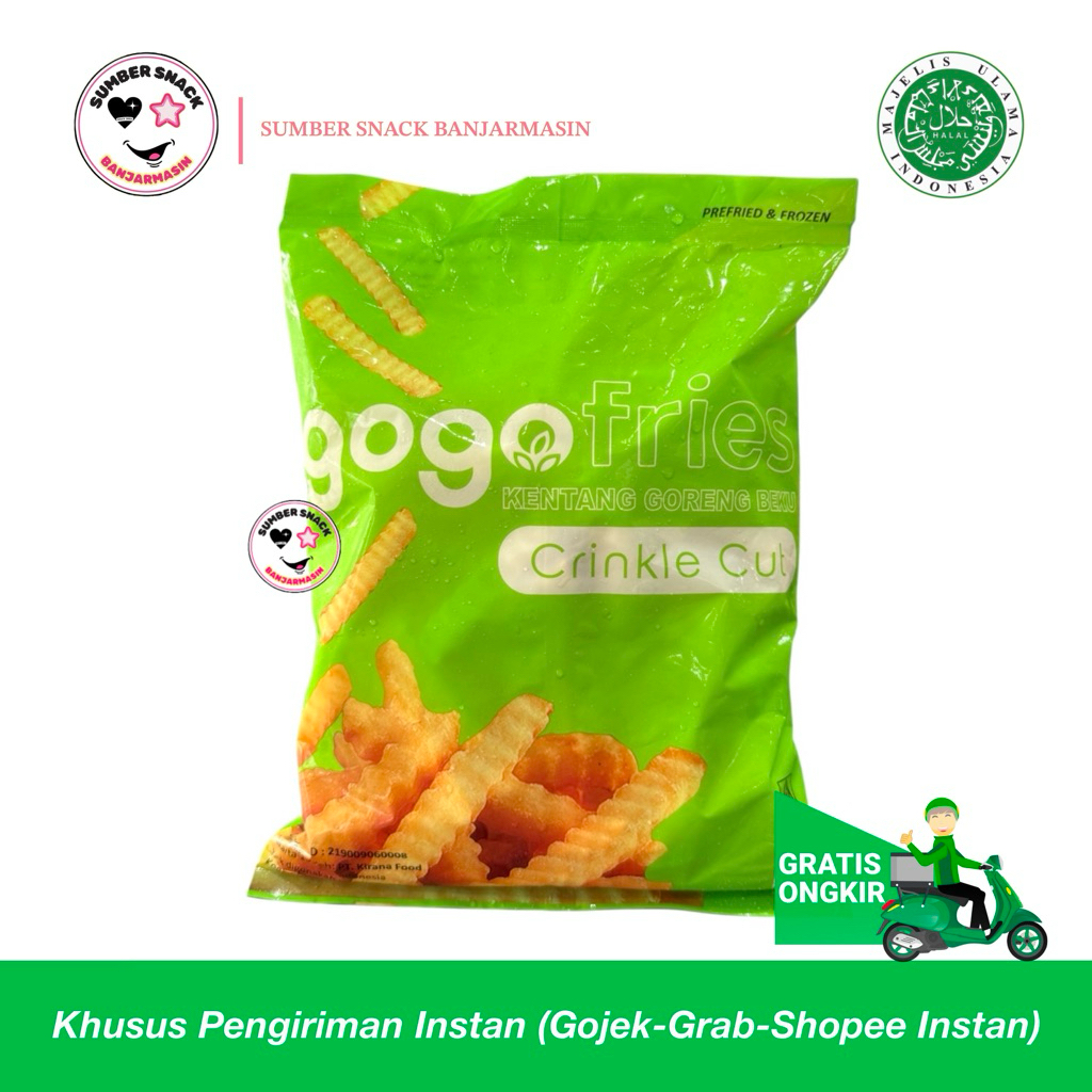 

Gogo Fries Kentang Goreng Beku Crinkle Cut Keriting (1kg) (Frozen Food - Khusus Instan)