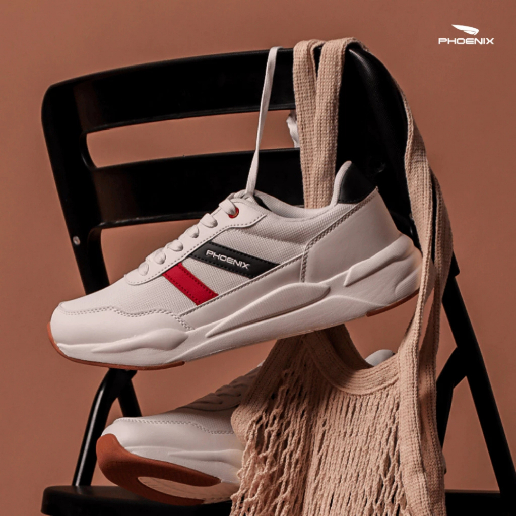 VJG x Phoenix Official - Sepatu Sneakers Pria - Hikaru Putih/Biru Tua