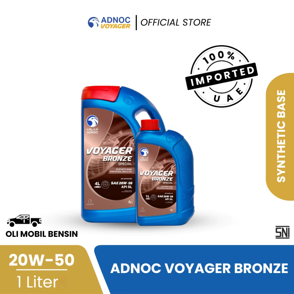 Oli Mobil Bensin ADNOC Voyager Bronze 20W50 - 1 Liter