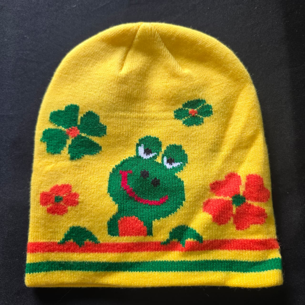 Topi Rajut Wanita Pria Motif Frog Rajut Aksesoris Kepala Dewasa Premium All Size