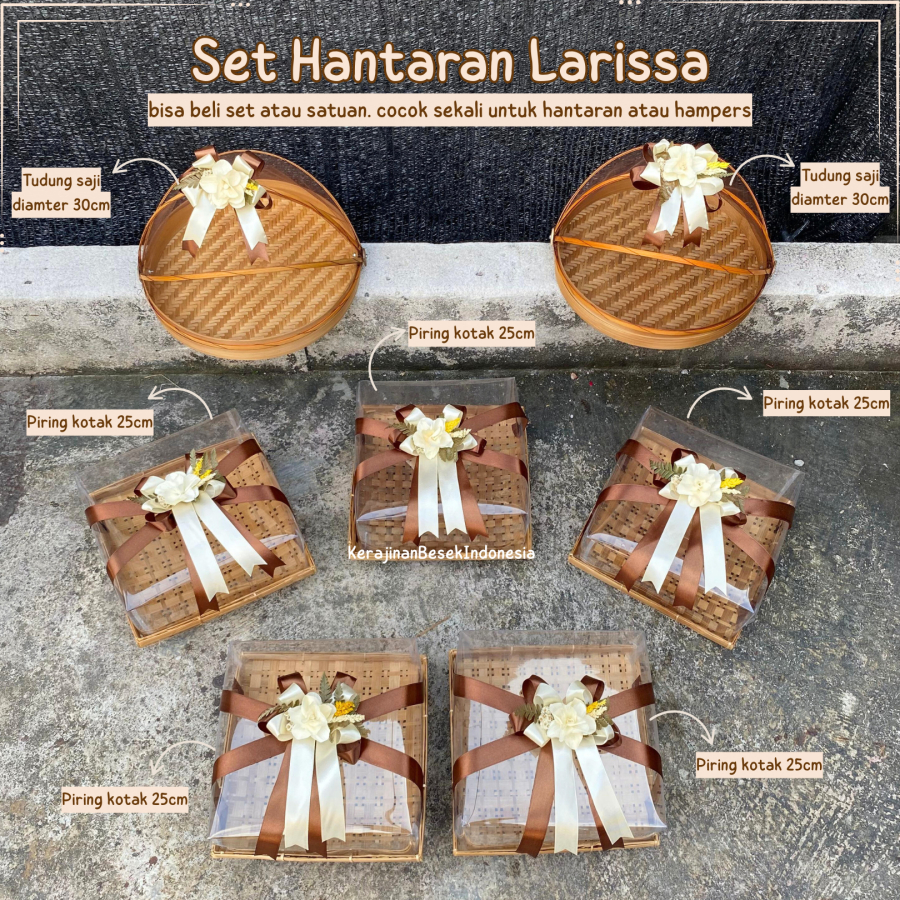 

SET BOX HANTARAN LARISSA LENGKAP ISI 7 BONUS PITA RUSTIC kotak seserahan hampers murah parsel unik