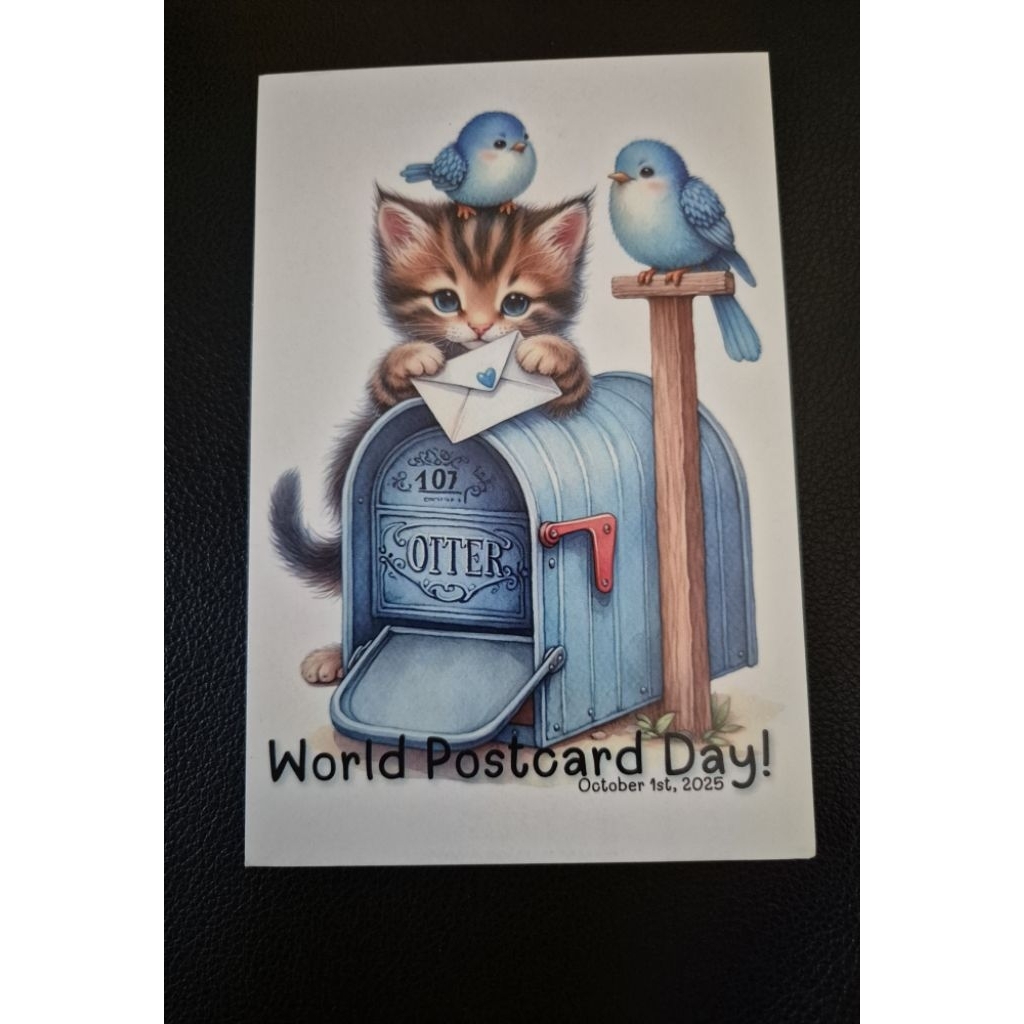 

kartu pos kucing world postcard day cat postcard