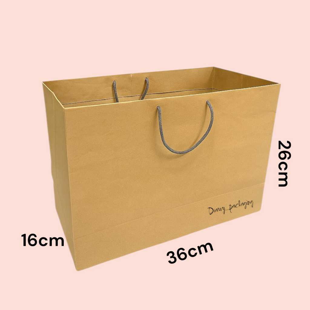 

Paperbag Coklat 36 x 26 | Paper bag Jumbo XL | Tas Sepatu | Paper bag polos besar | Tas Kado