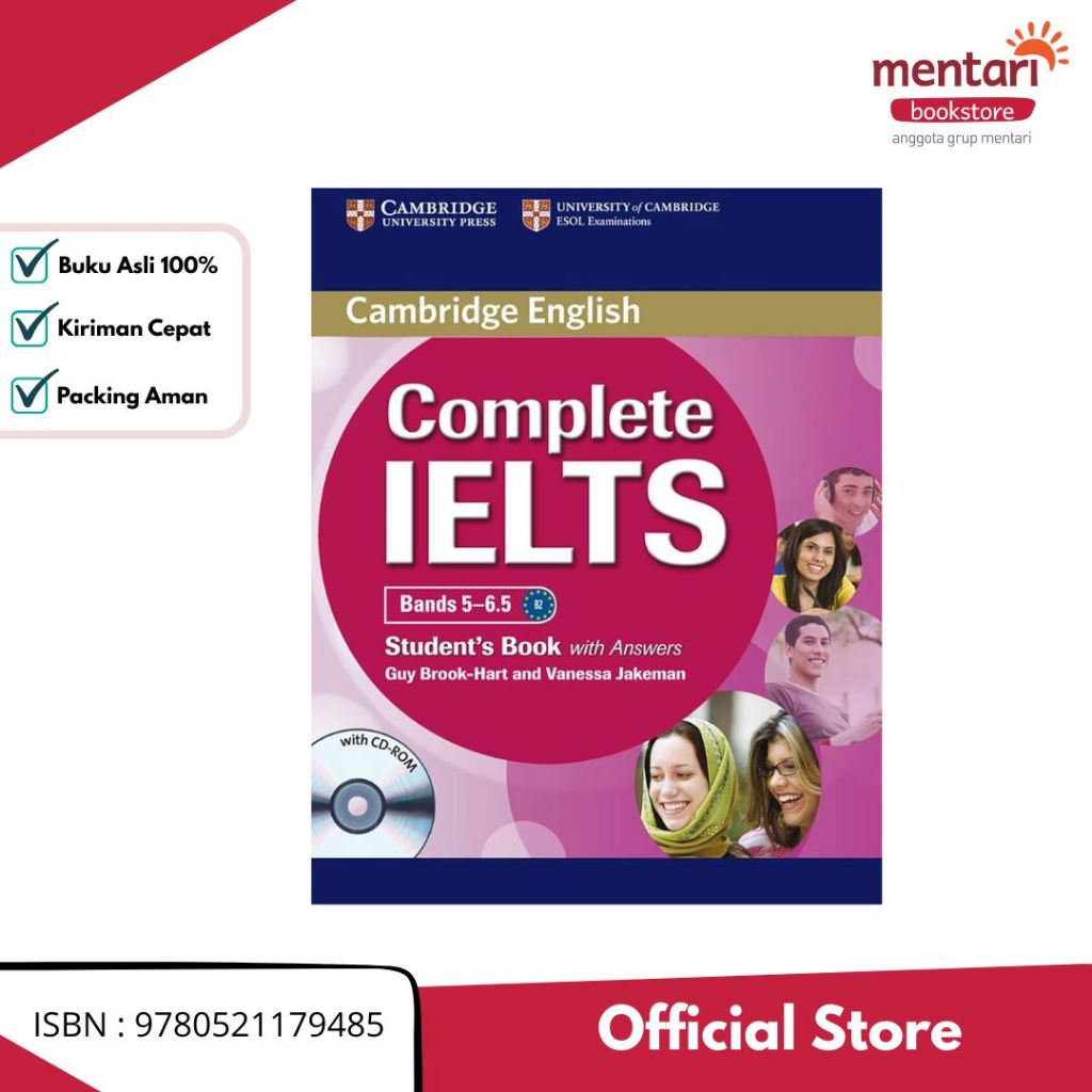 Mentari Bookstore Complete IELTS Band 5-6.5 with Answer | Buku Cambridge IELTS
