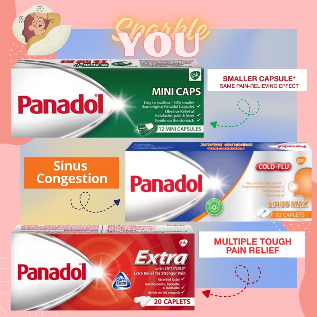 100% ORI SG] Panadol Singapore Sinus Max / Panadol Children / Panadol Obtizorb / Panadol Mini Caps