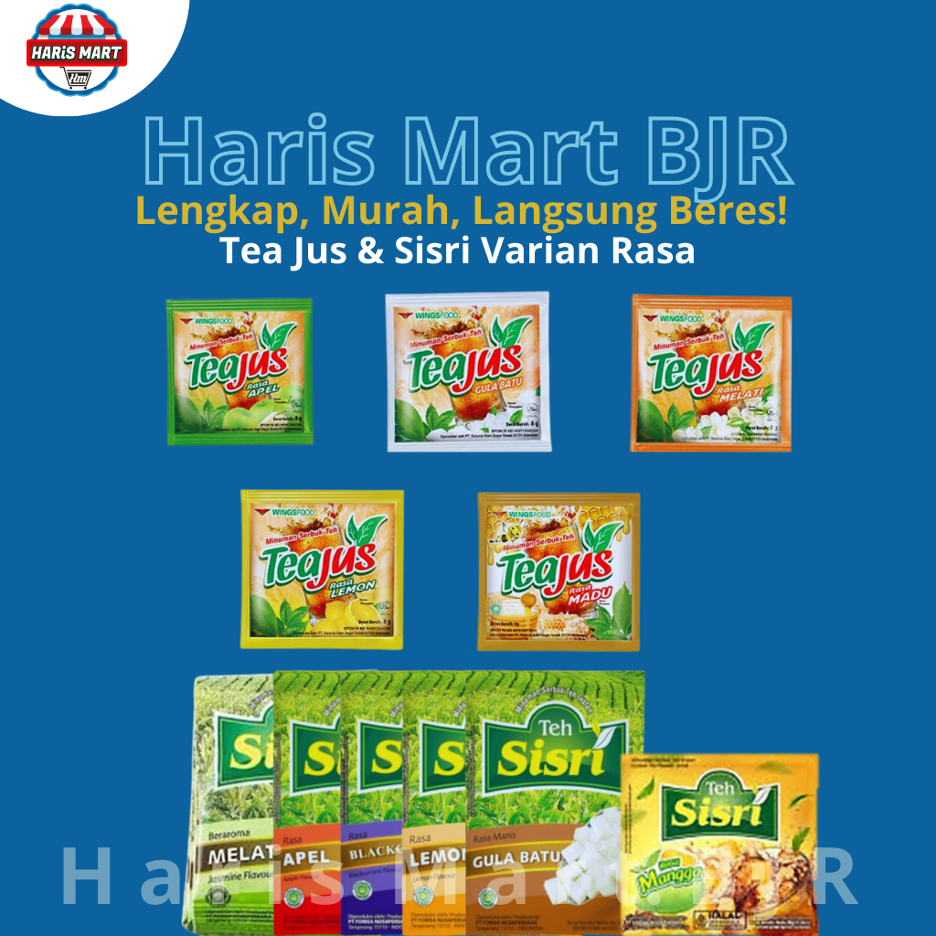 

TEA JUS & TEH SISRI ALL VARIAN 1 RENTENG