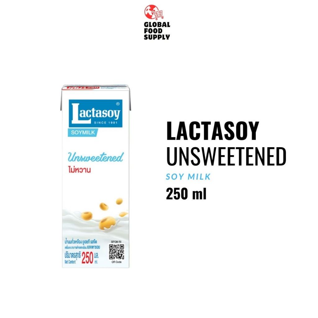 [TERMURAH] Lactasoy Soy Milk Unsweetened 250ml, High protein | HALAL | EXP 08/11/2025
