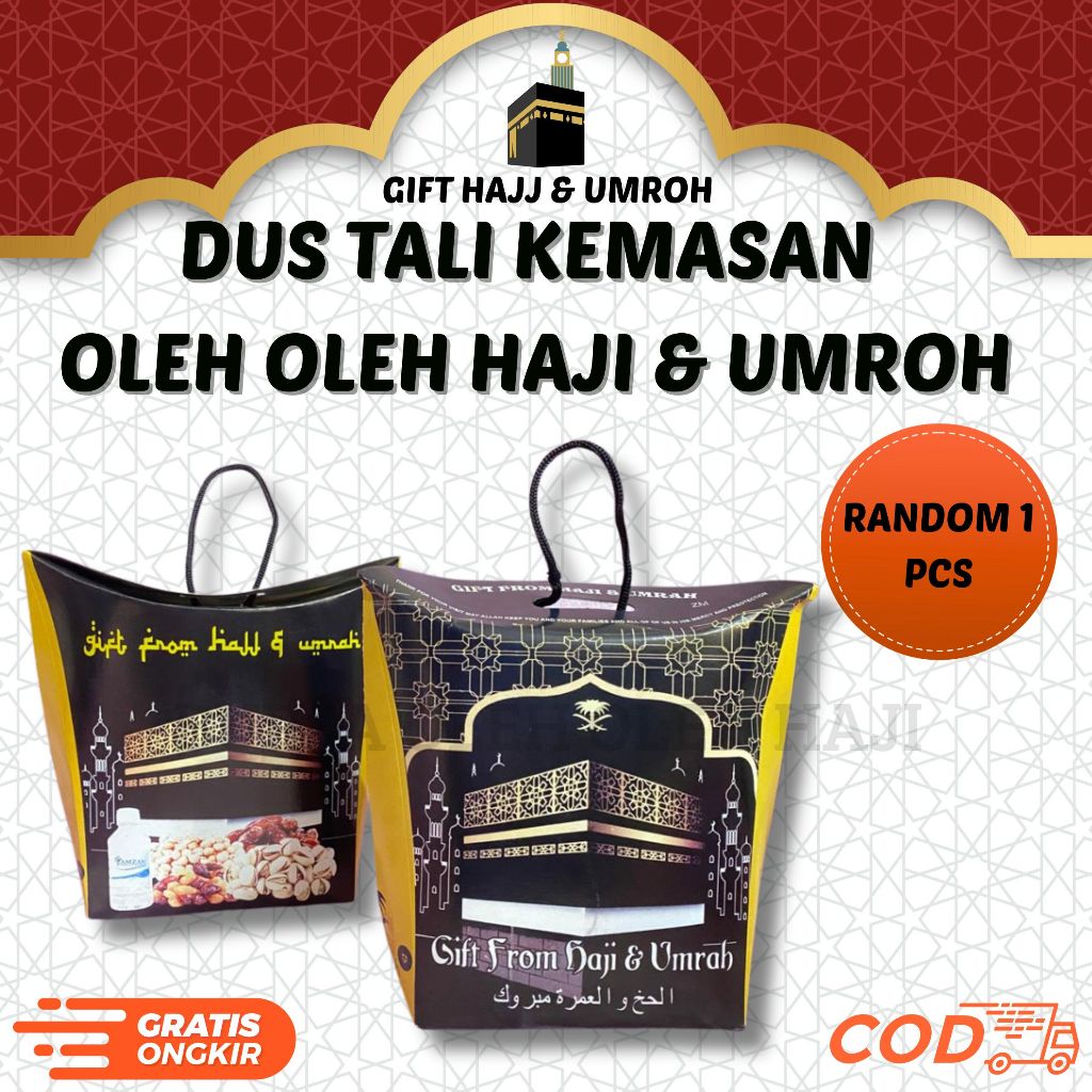 

DUS TALI 1 PCS KEMASAN KOSONG I BOX SOUVENIR HAJI DAN UMROH I TEMPAT HAMPERS HAJI DAN UMROH I DUS TENTENG I DUS JINJING OLEH OLEH HAJI DAN UMROH