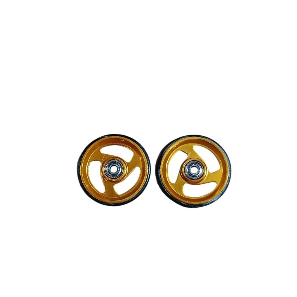 REP TAMIYA ROLLER 19MM ALUMINUM SABIT + KARET [ GOLD ]