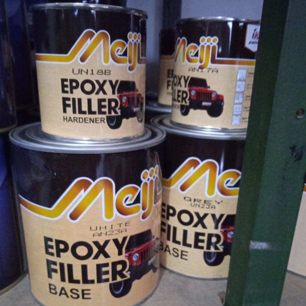 Epoxy Filler Meiji base dengan hardener poksi duco cat dasar