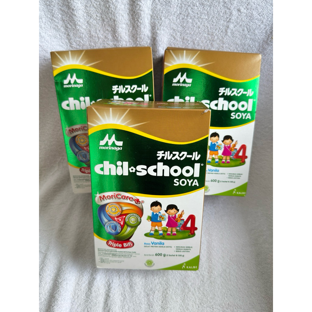 

susu morinaga soya chil-school 4.. 3pack,usia 3-12thn