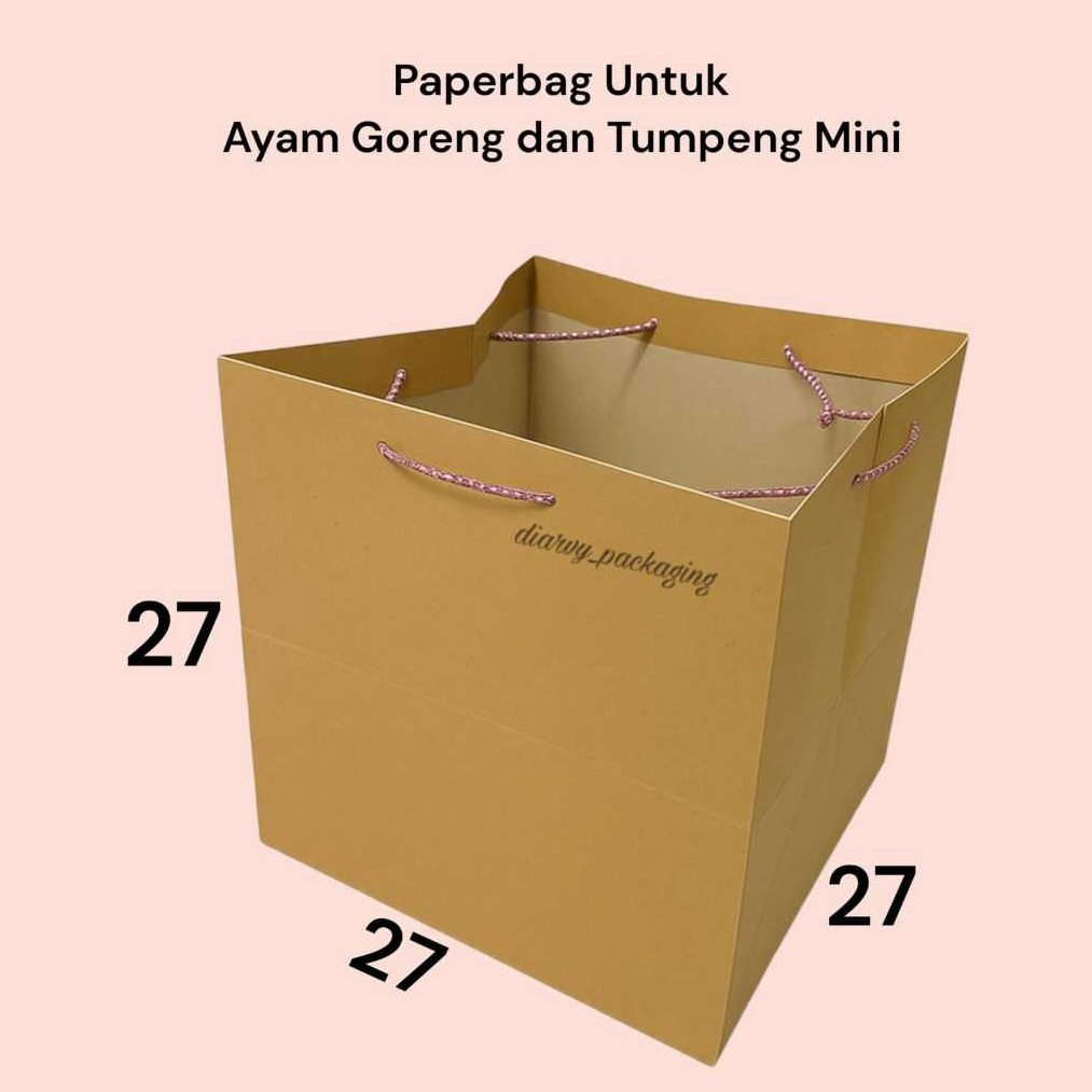 

Paper bag 27 x 27 | paperbag polos coklat jumbo | paperbag ayam goreng | Paperbag XL