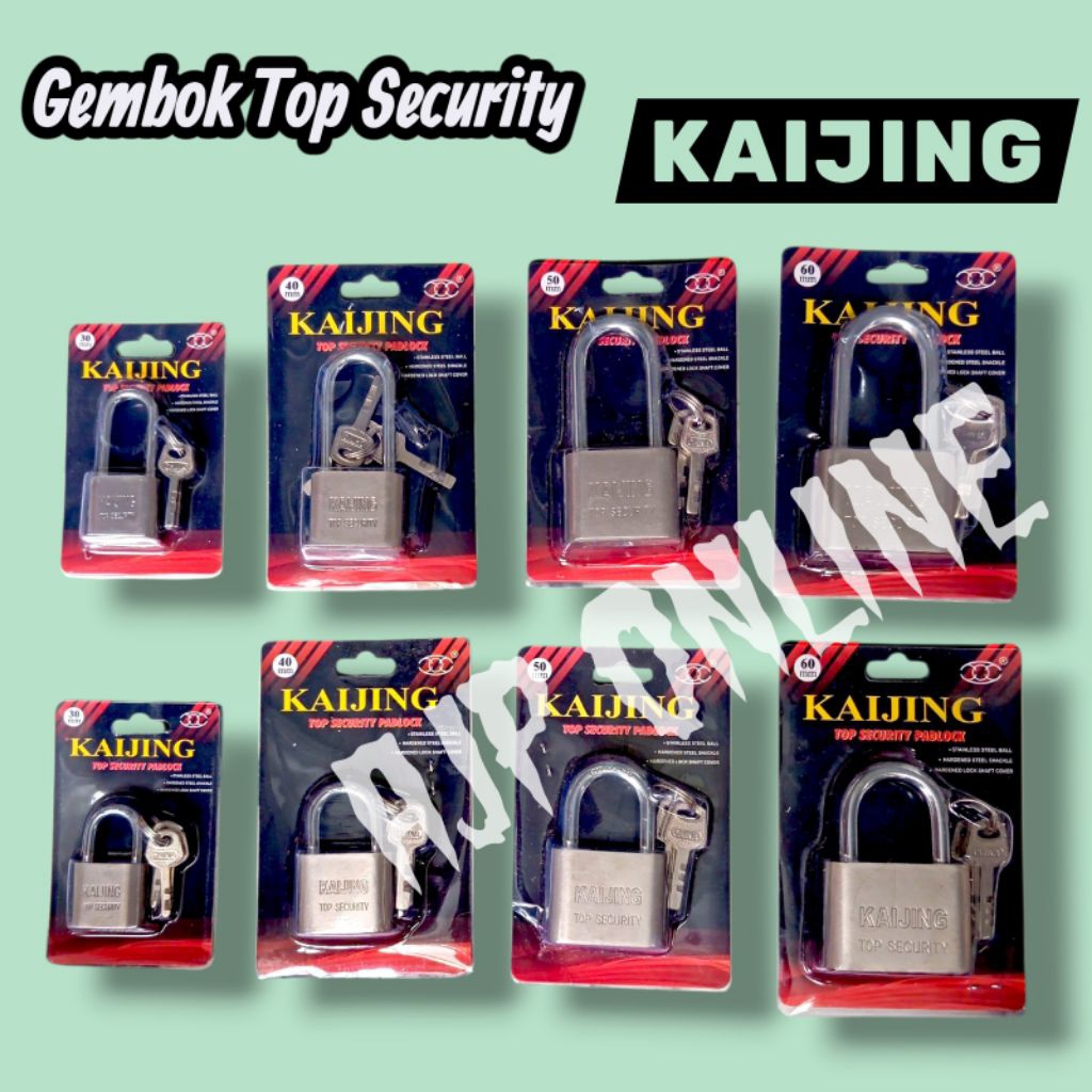 Gembok Kunci Rumah Stainless Berbagai Ukuran Top Security Kaijing
